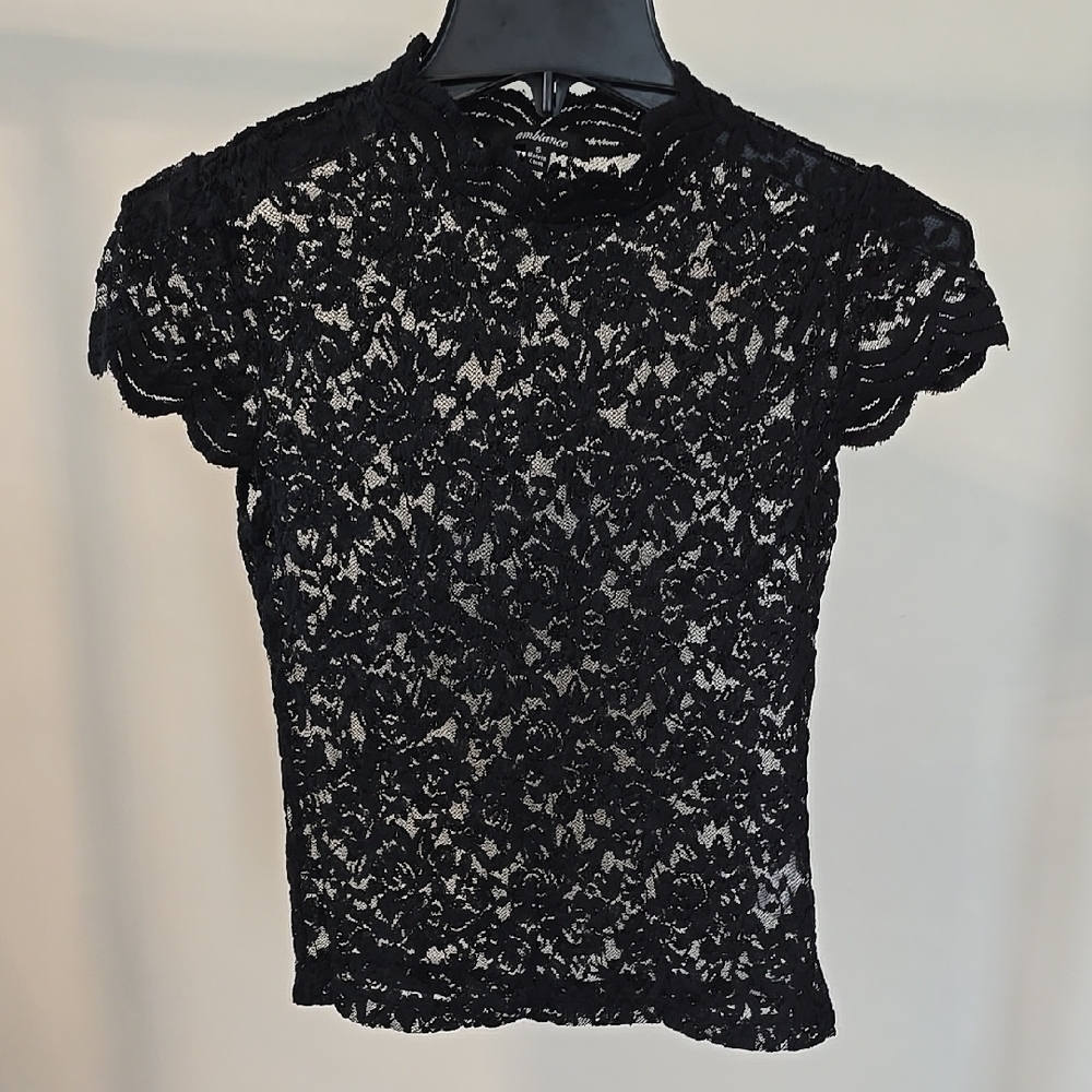 Chic Black Lace Top